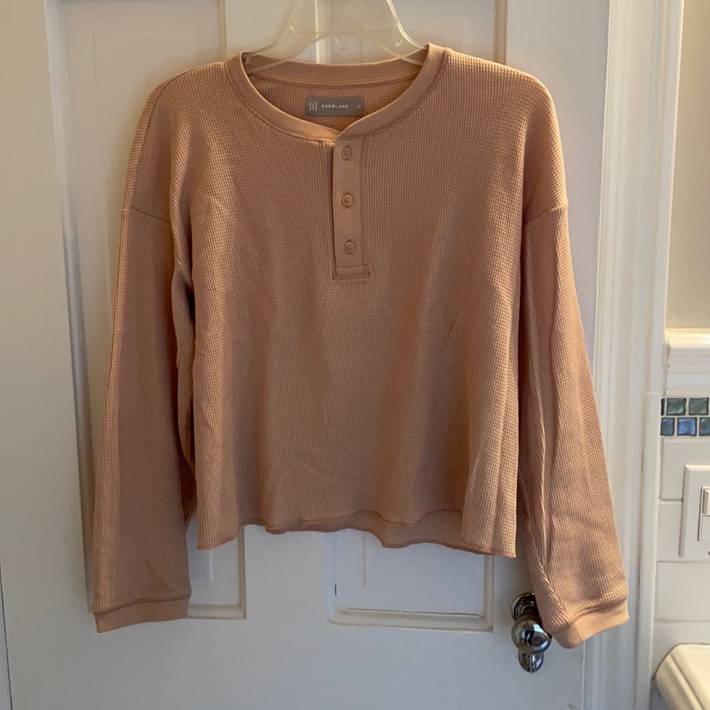 Everlane organic cotton waffle Henley